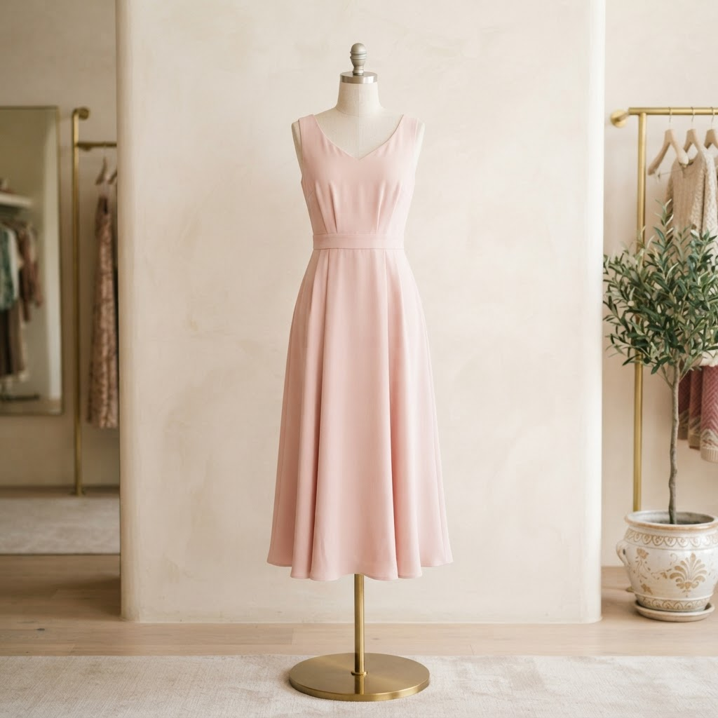 Rosé Midi Dress