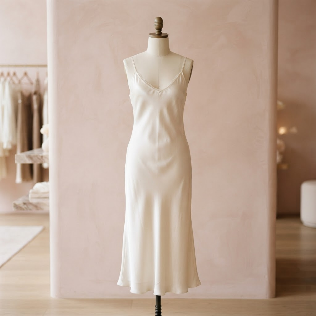 Ivory Silk Slip Dress