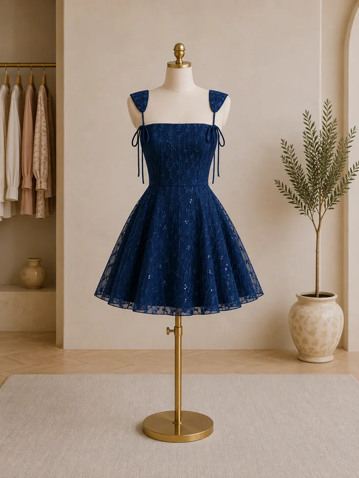 Tie-Strap Mini Dress