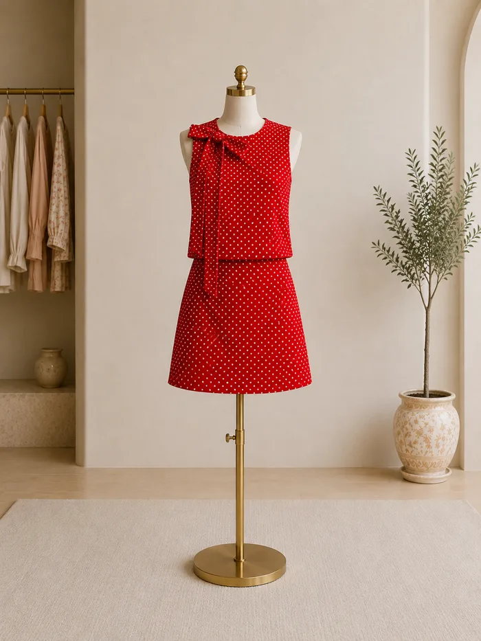 Bow-Tie Two-Piece Dress